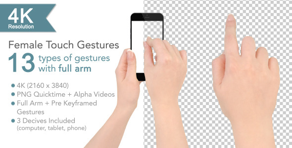 Female Touch Gestures - VideoHive 12240615