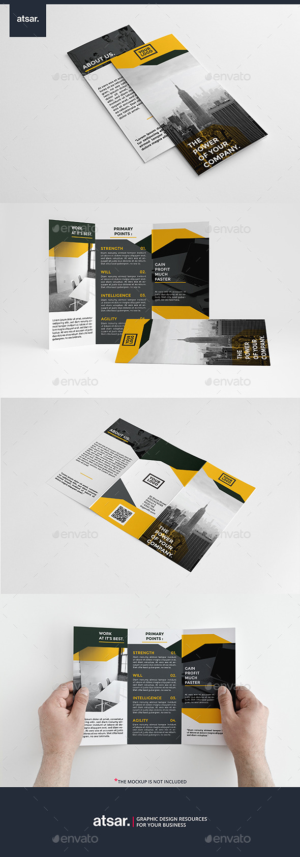 Yellow Modern Trifod - Corporate Brochures