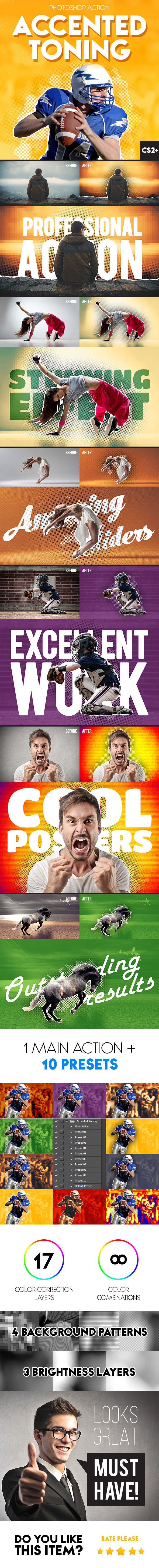 Accented Toning Photoshop Action - Photo Effects Actions