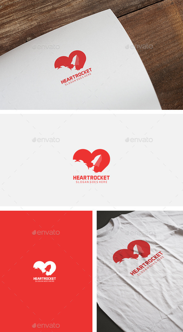Heart Rocket Logo Heart Rocket Logo