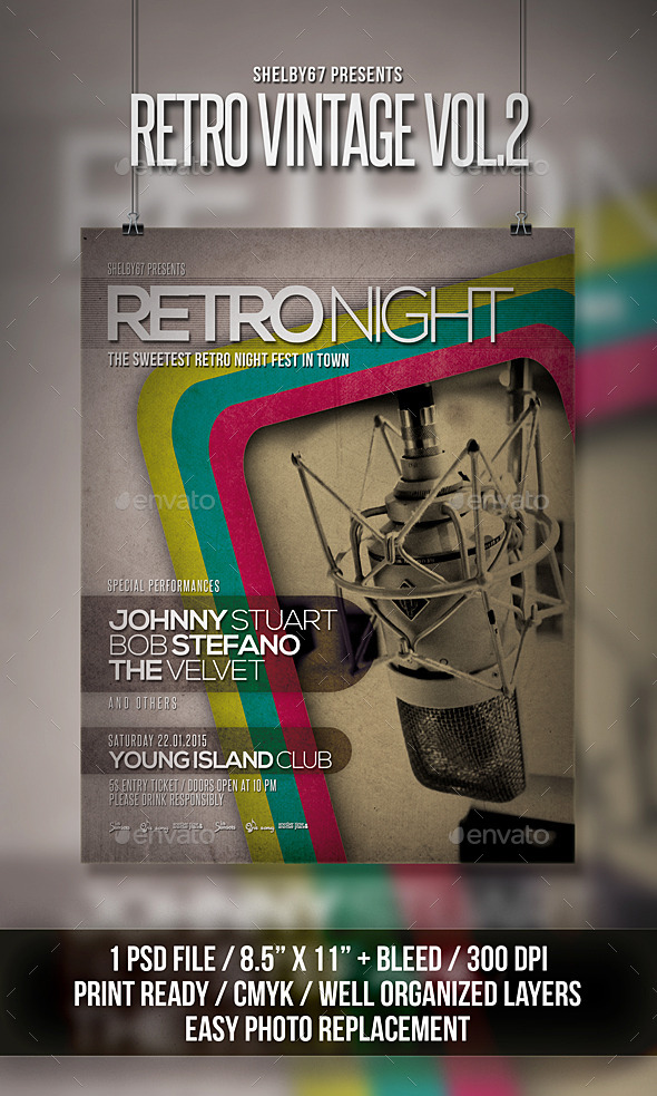 Retro Vintage Flyer Poster Vol 2 Retro Vintage Flyer Poster Vol 2
