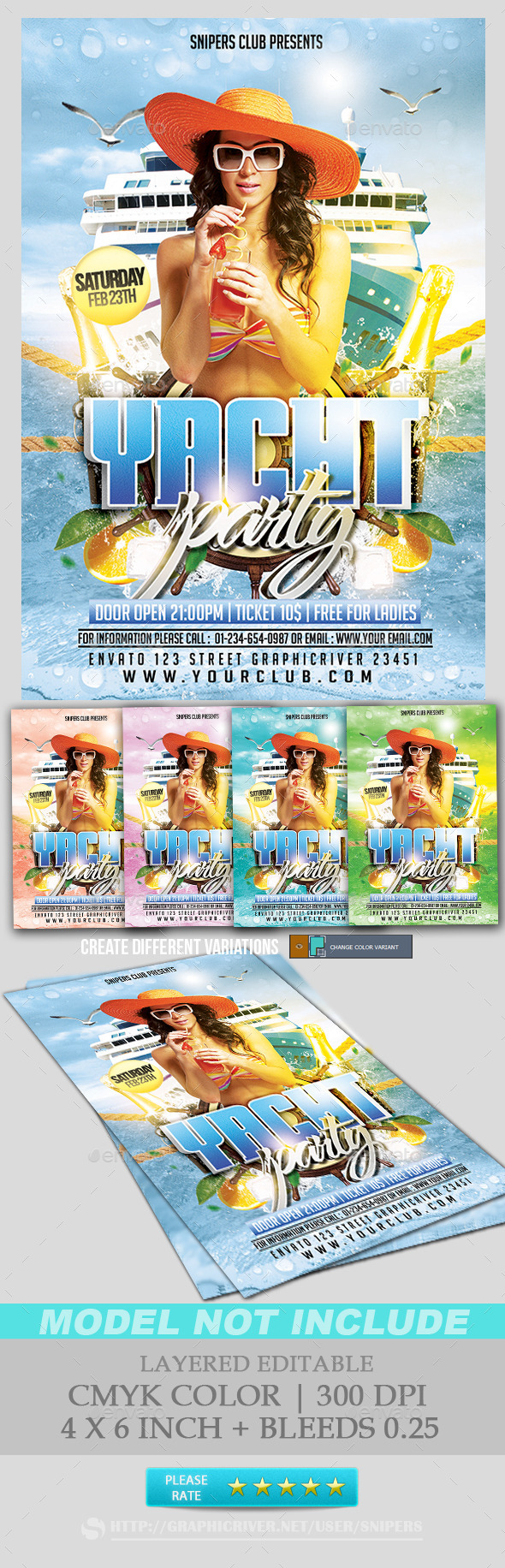 Yacht Party - Events Flyers
