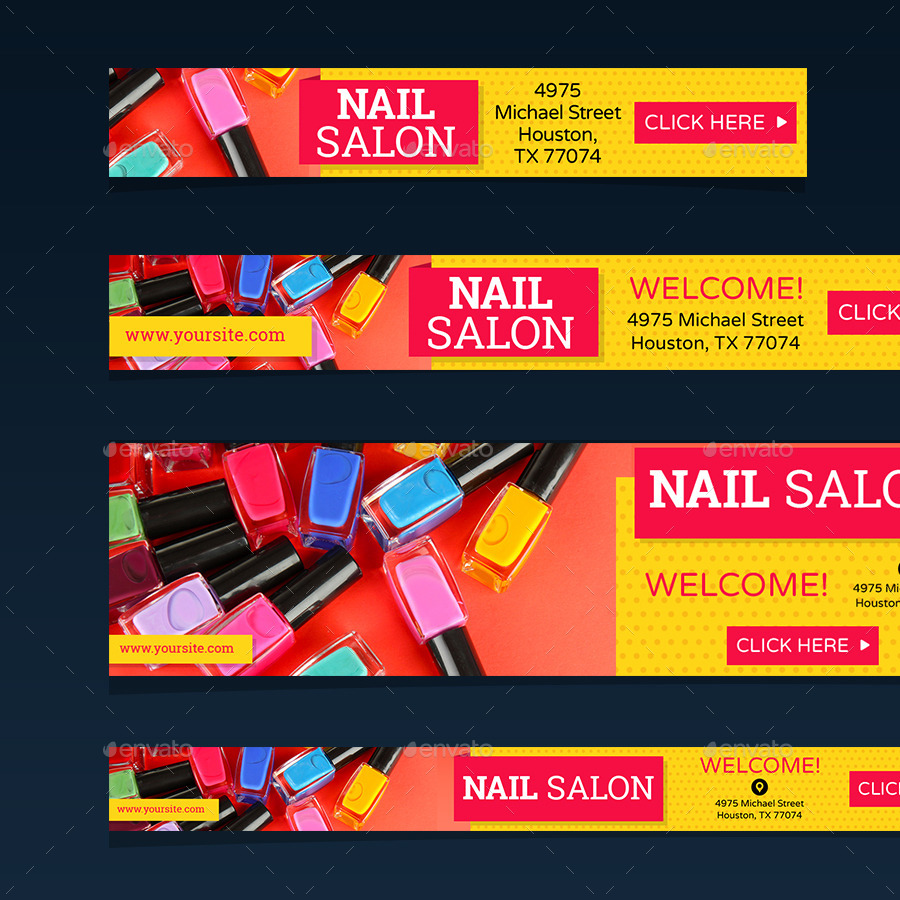 Nail Salon Banners by Artemova GraphicRiver
