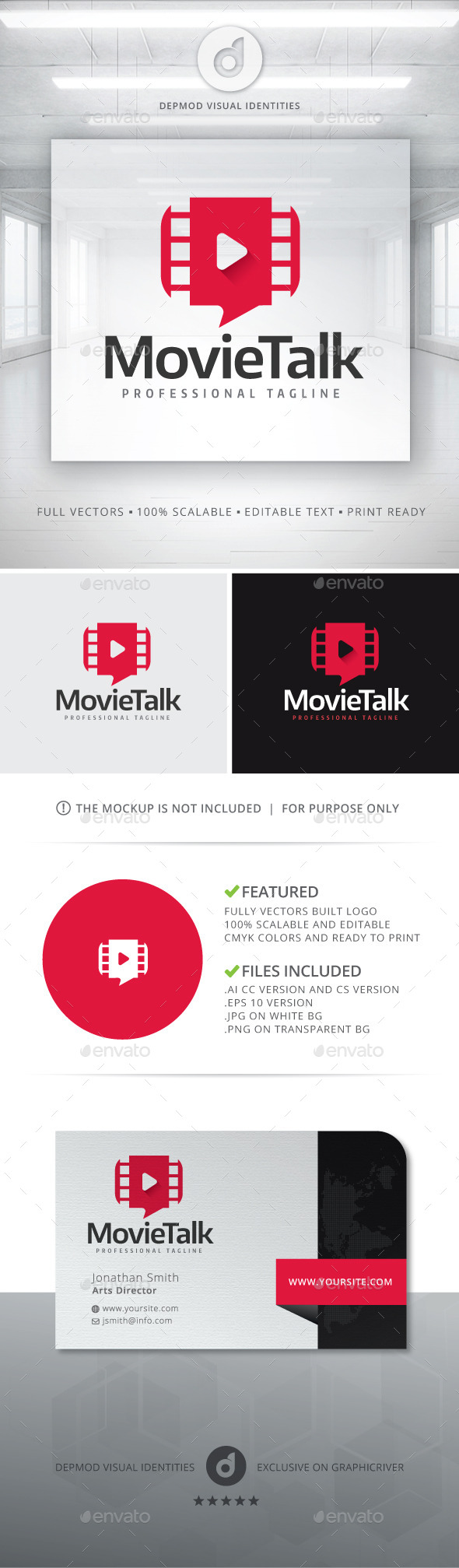 Movie Talk Logo - Symbols Logo Templates
