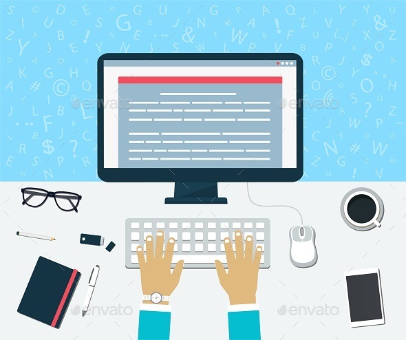 Top View Of Workplace. - Concepts Business