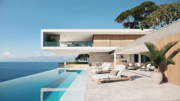 Luxury Villa With Infinity Pool. Modern High-End House alt