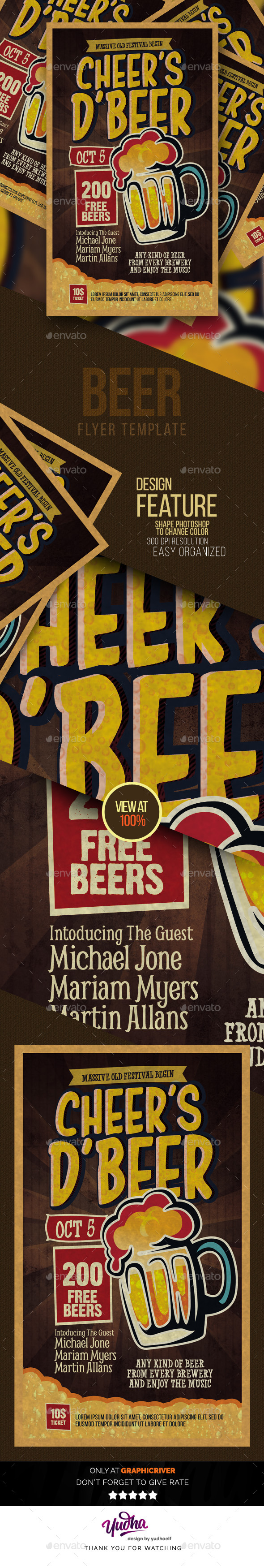 Beer Flyer - Clubs & Parties Events