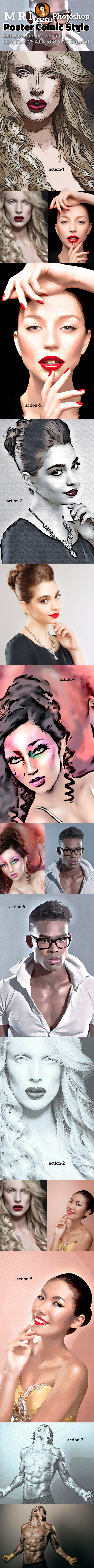 Poster Comic Style - Photo Effects Actions