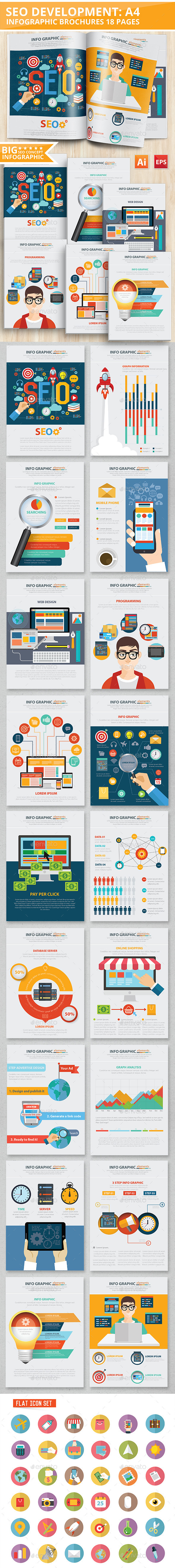 SEO Development Infographic Design 18 Pages - Infographics