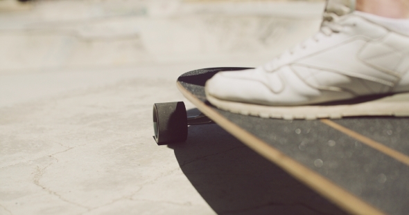 Male Foot On a Skateboard Male Foot On a Skateboard