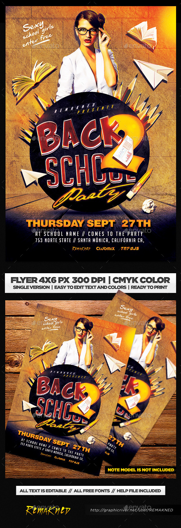 Sexy Back To School | Flyer Template PSD - Flyers Print Templates