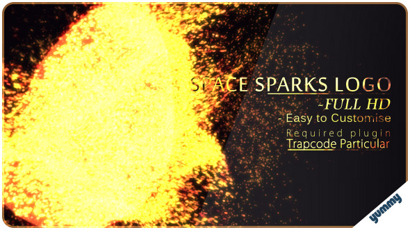 Space Sparks Logo - VideoHive 12520037