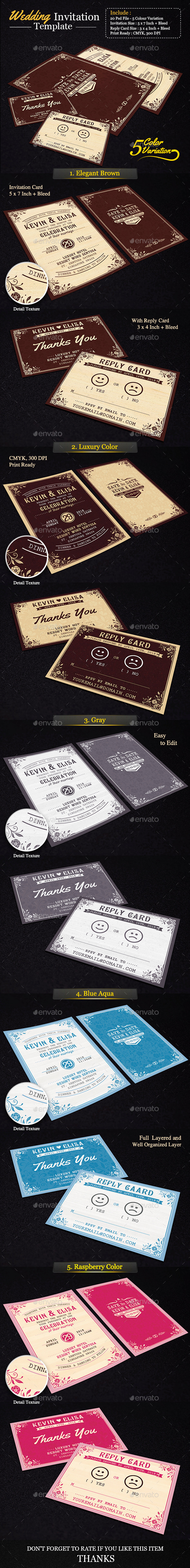 Elegant Wedding Invitation - Weddings Cards & Invites