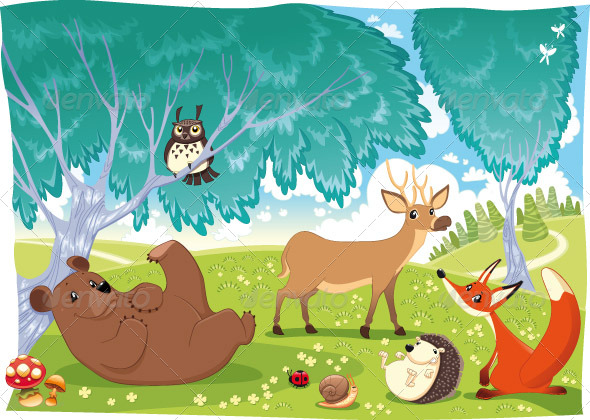 Animals in the wood - Animals Characters