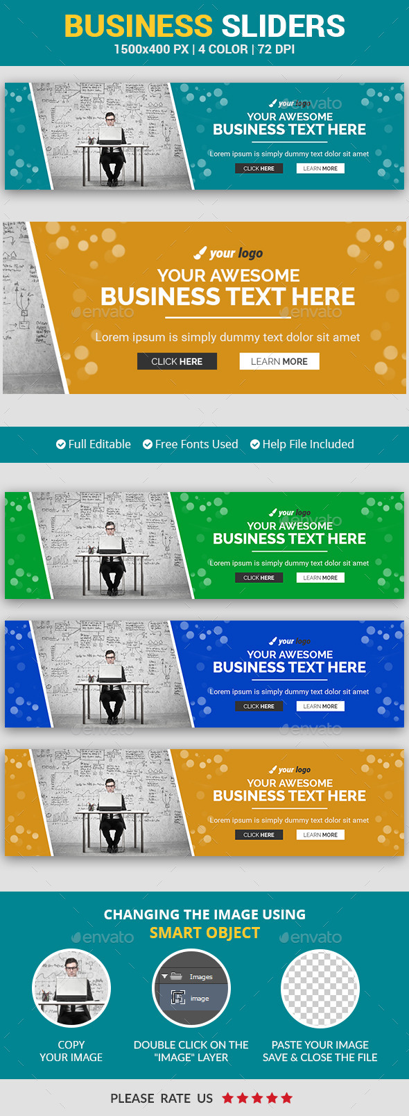 Business Slider v6 - Sliders & Features Web Elements