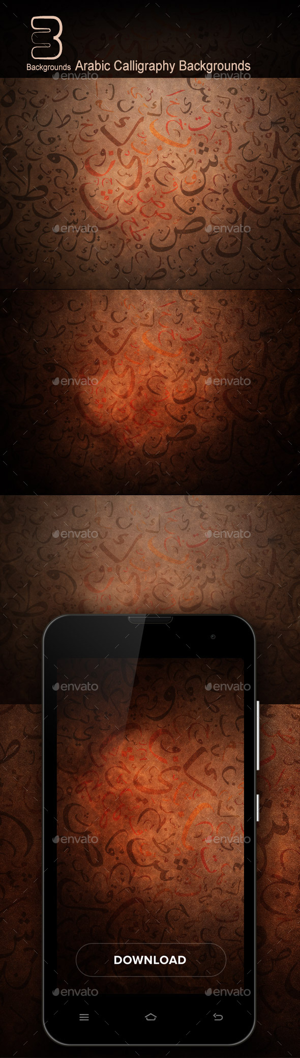 Arabic Calligraphy Backgrounds by ARABISQ | GraphicRiver