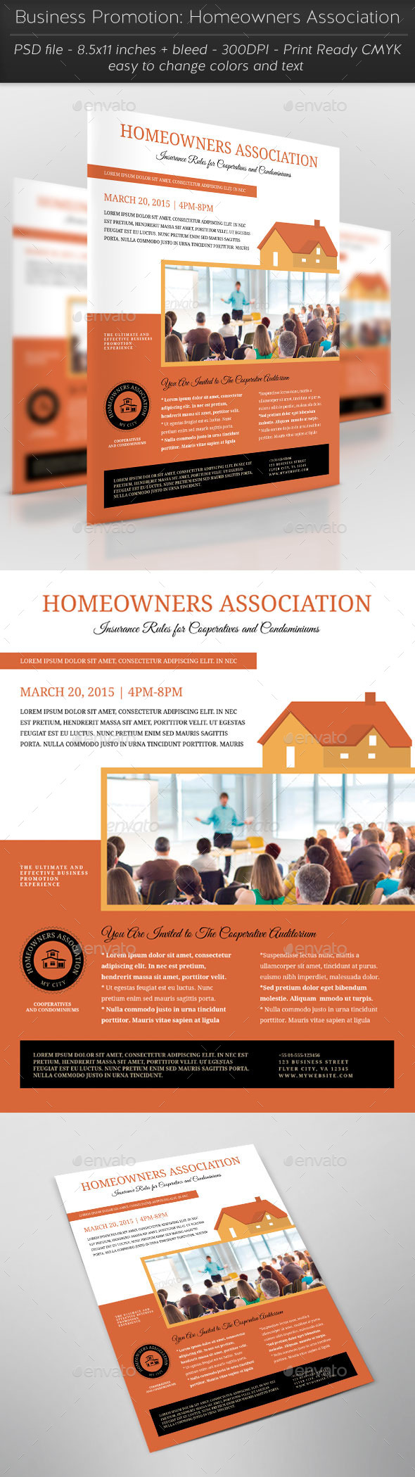 Business Promotion: Homeowners Association - Flyers Print Templates