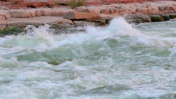 River Rapids In Colorado River In Grand Canyon National Park
