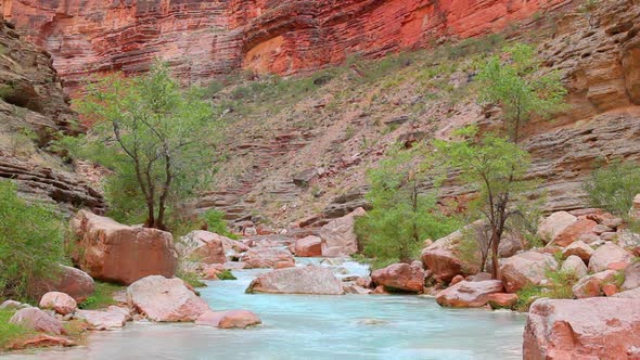 Stream Flowing In Beautiful Canyon In The Grand Canyon 2