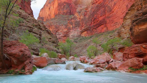 Stream Flowing In Beautiful Canyon In The Grand Canyon 4