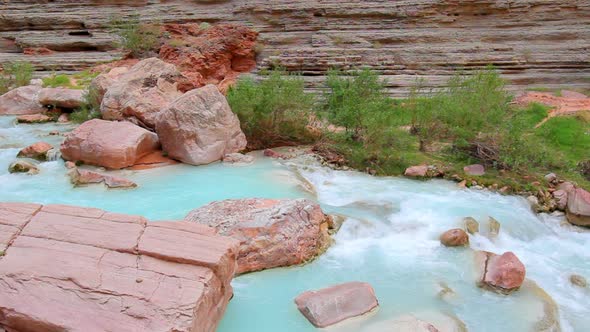 Stream Flowing In Beautiful Canyon In The Grand Canyon National Park 2