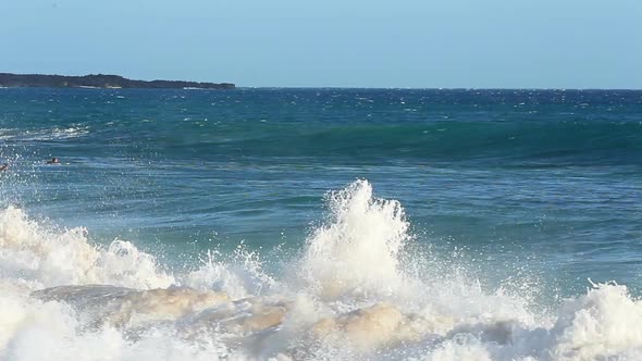 Ocean Wave Crashing On Beach 2