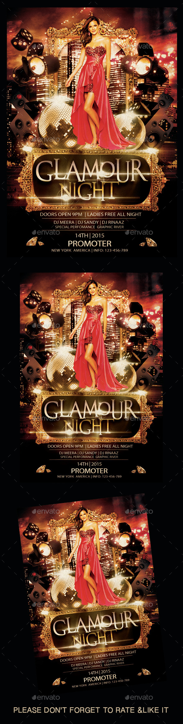 Glamour Night Flyer - Flyers Print Templates