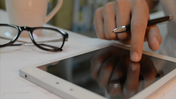 Hand Using Tablet Hand Using Tablet