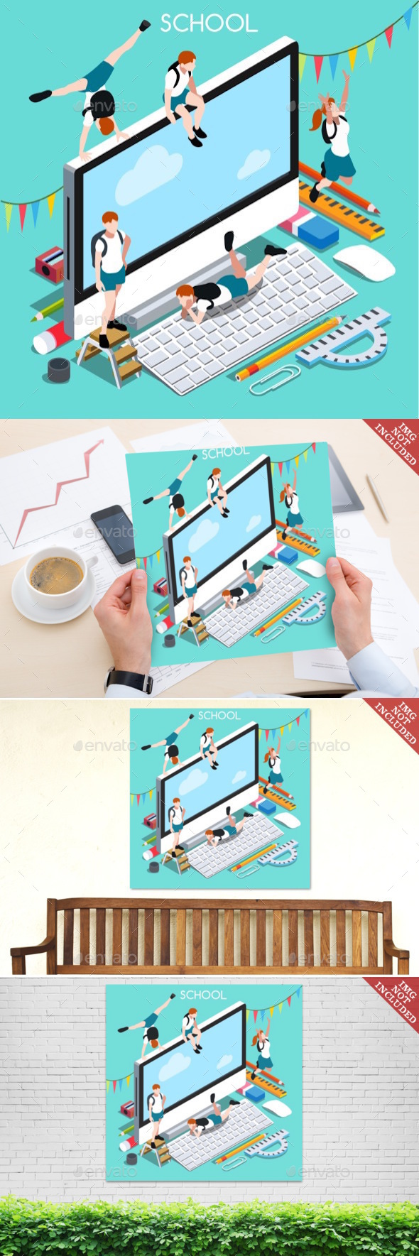 School Devices 02 People Isometric - People Characters
