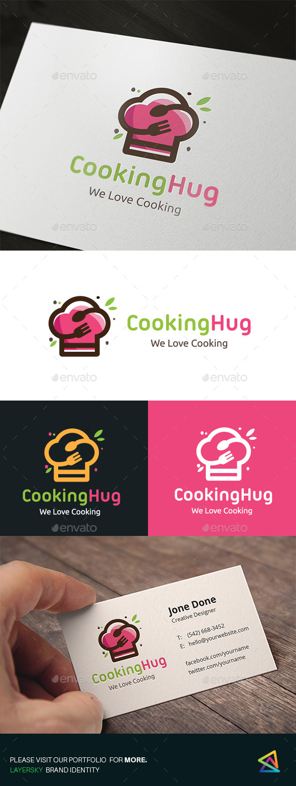 Cooking Hug - Food Logo Templates