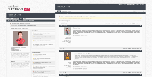 Download Electron - vBulletin Forum Skin nulled version