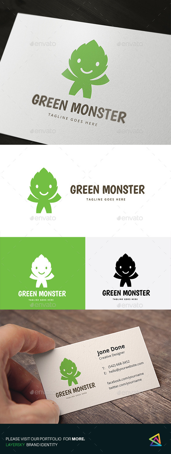 Green Monster - Nature Logo Templates