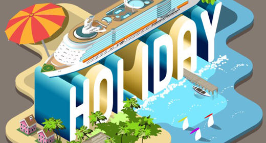 Summertime Set 3D Isometric Vector Collection