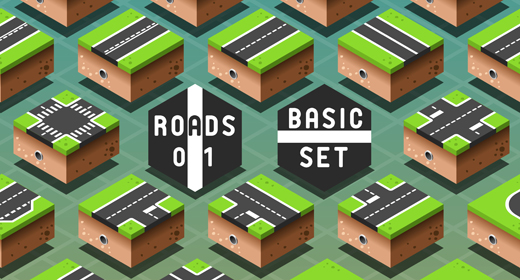 Road Set 3D Isometric Vector Mega Collection