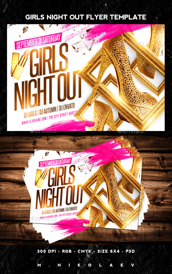 Girls Night Out Flyer - Clubs & Parties Events