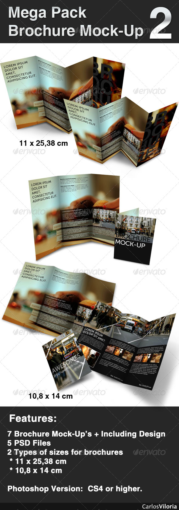 Mega pack Brochure - Mock-Up 2 - Brochures Print