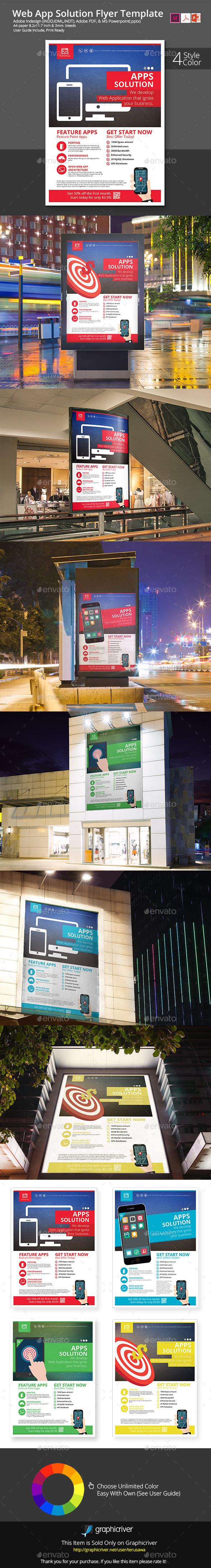 Web App Solution Flyer Template - Commerce Flyers