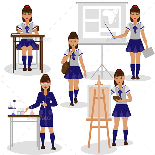 Girl at School Girl at School