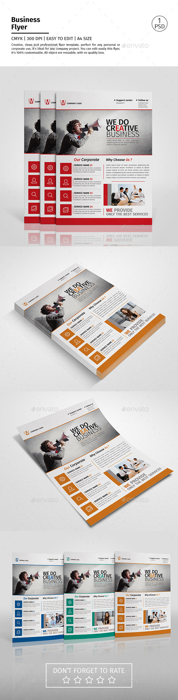A4 Corporate Business Flyer Template Vol 08 - Corporate Flyers