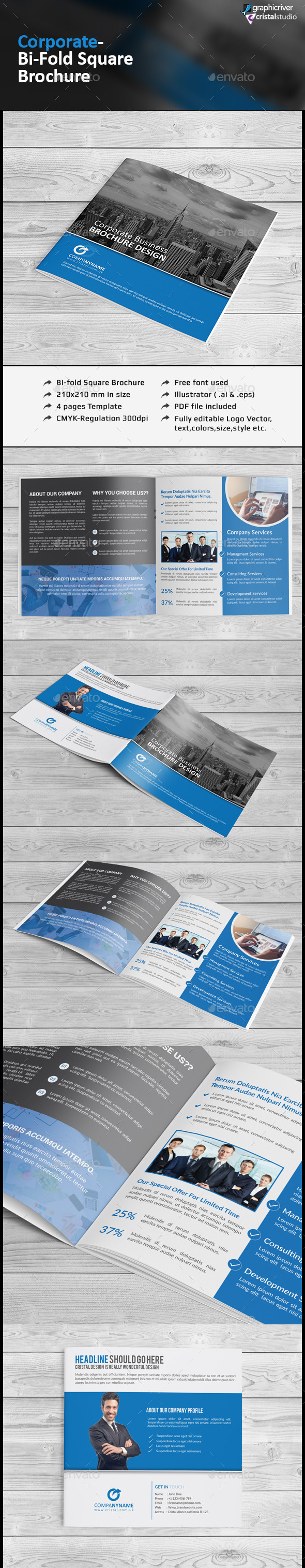 Square Bi-fold Brochure - Corporate Brochures