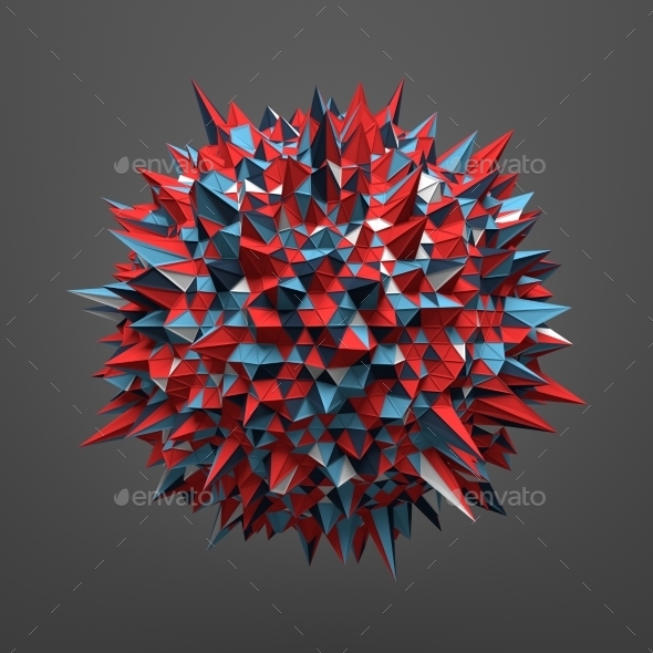Rendering Of Sphere With Chaotic Structure - 3D Backgrounds
