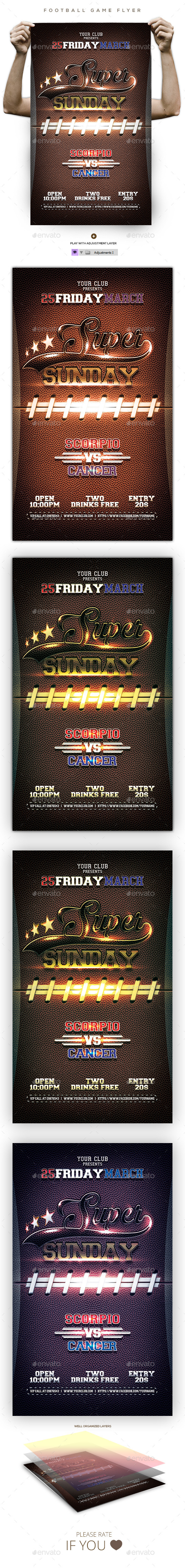Football Game PSD Template Football Game PSD Template