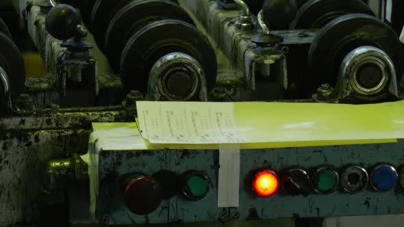 Machine Stoped Wheels Buttons Lamps Flashing Machine Stoped Wheels Buttons Lamps Flashing