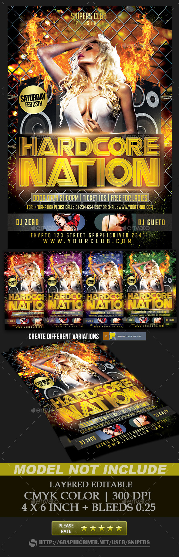 Hardcore Nation - Events Flyers