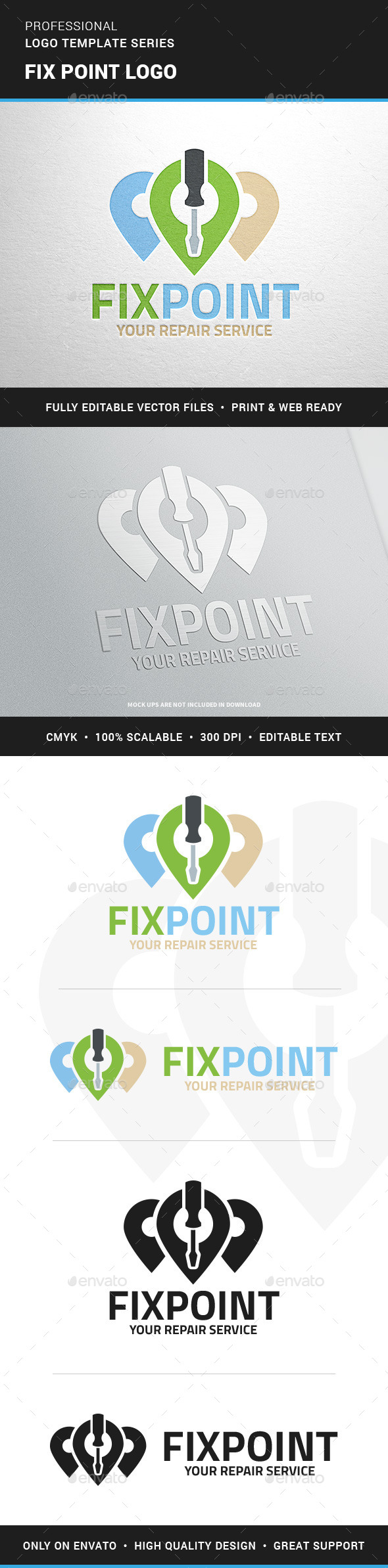 Fix Point Logo Template - Objects Logo Templates