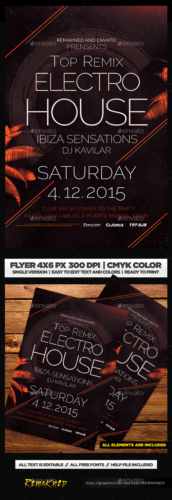 Electro House | Flyer Template PSD - Flyers Print Templates