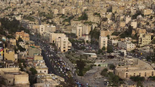 Traffic in the Streets of Amman