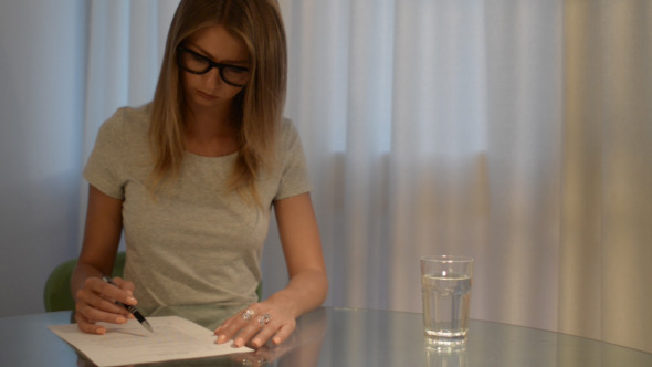 Girl Reading Document 2 Girl Reading Document 2
