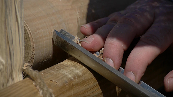 Wood Processing In Old Method Wood Processing In Old Method