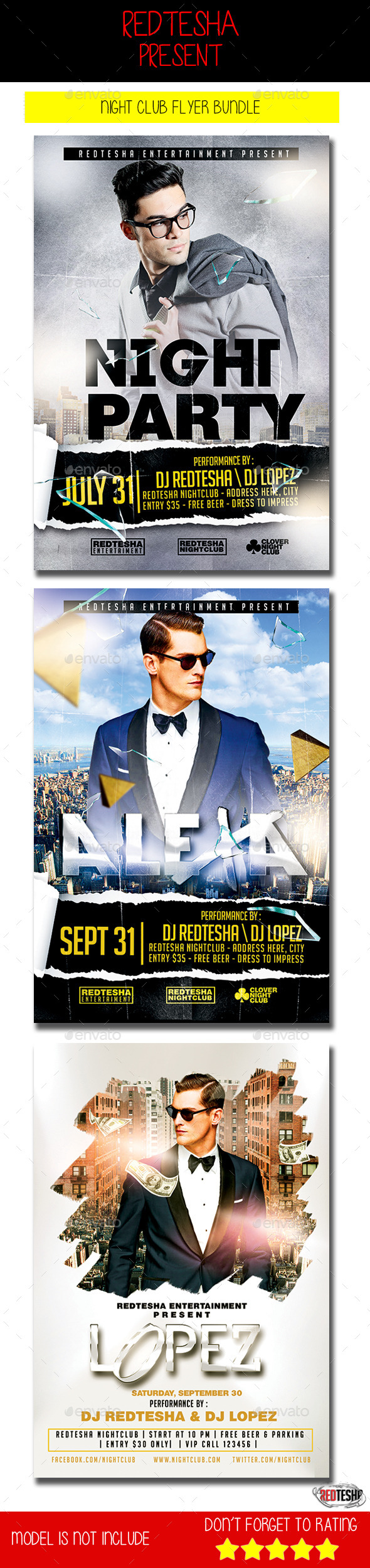 Night Club Flyer Bundle - Clubs & Parties Events